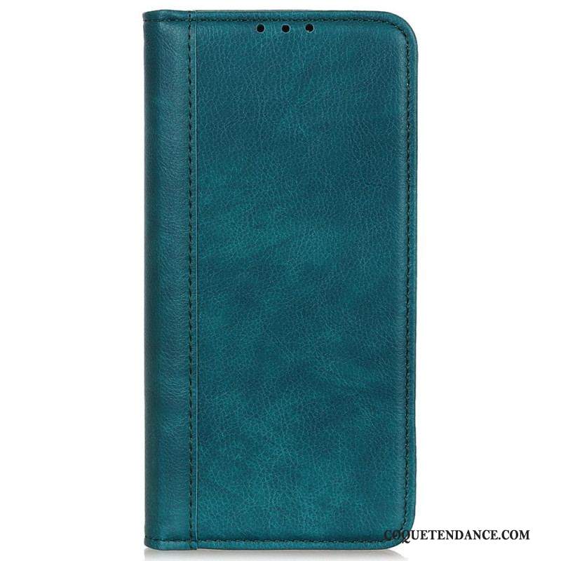 Flip Cover Sony Xperia Pro-I Cuir Litchi Fendu Élégance