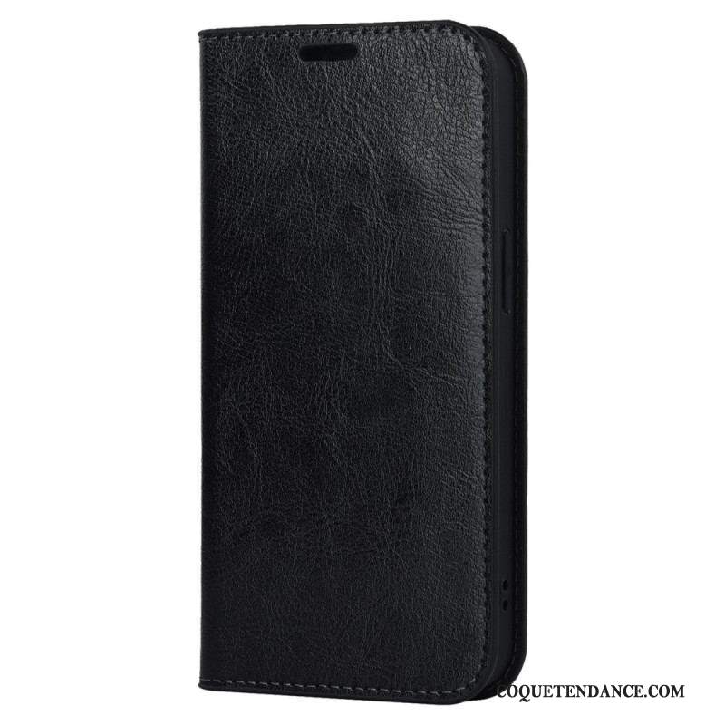 Flip Cover iPhone 14 Plus Cuir Véritable