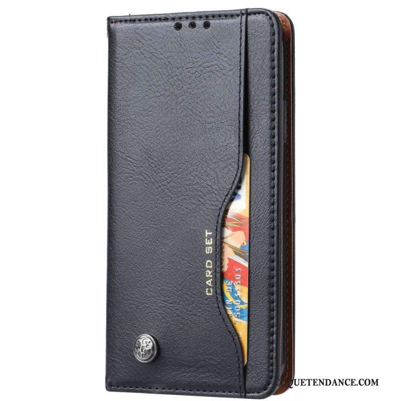 Flip Cover iPhone 14 Simili Cuir Porte-Cartes