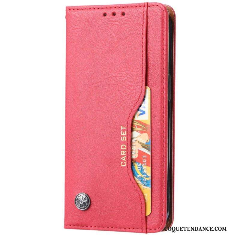 Flip Cover iPhone 14 Simili Cuir Porte-Cartes