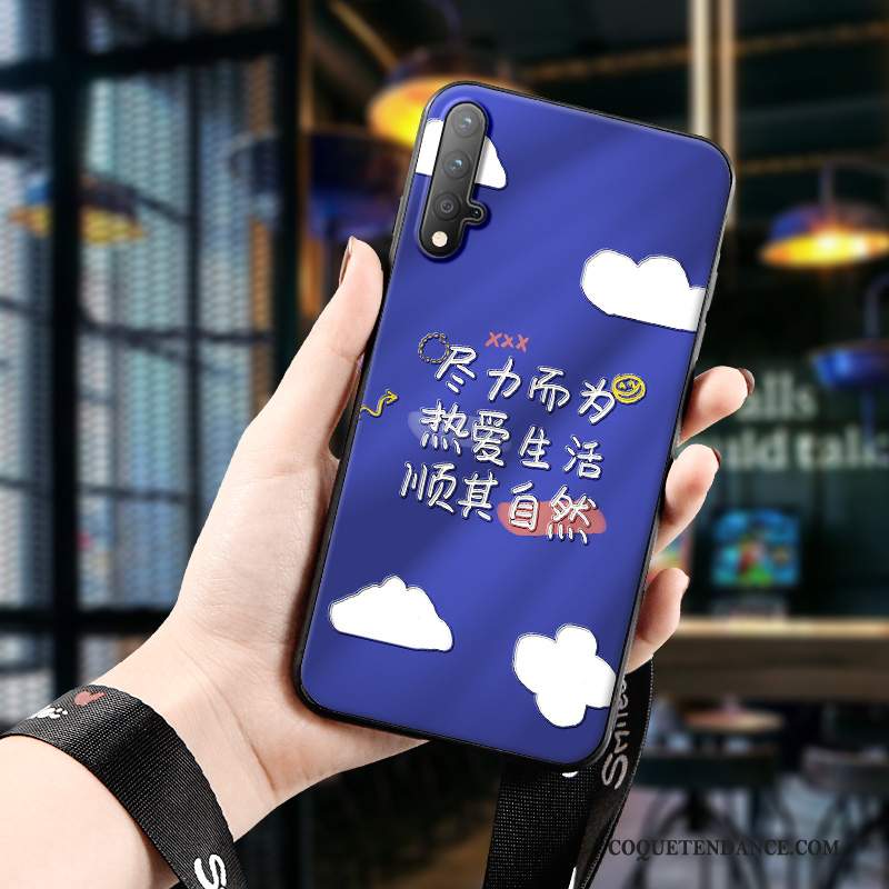 Honor 20 Coque Silicone Protection Gaufrage Violet Incassable