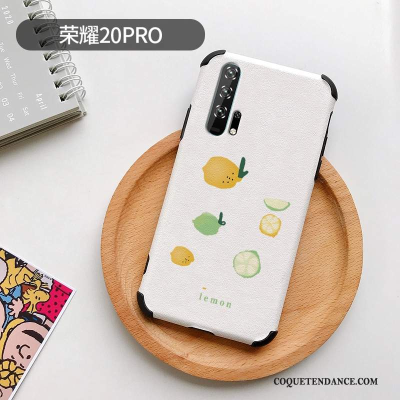 Honor 20 Pro Coque Citron De Téléphone Protection Blanc Charmant