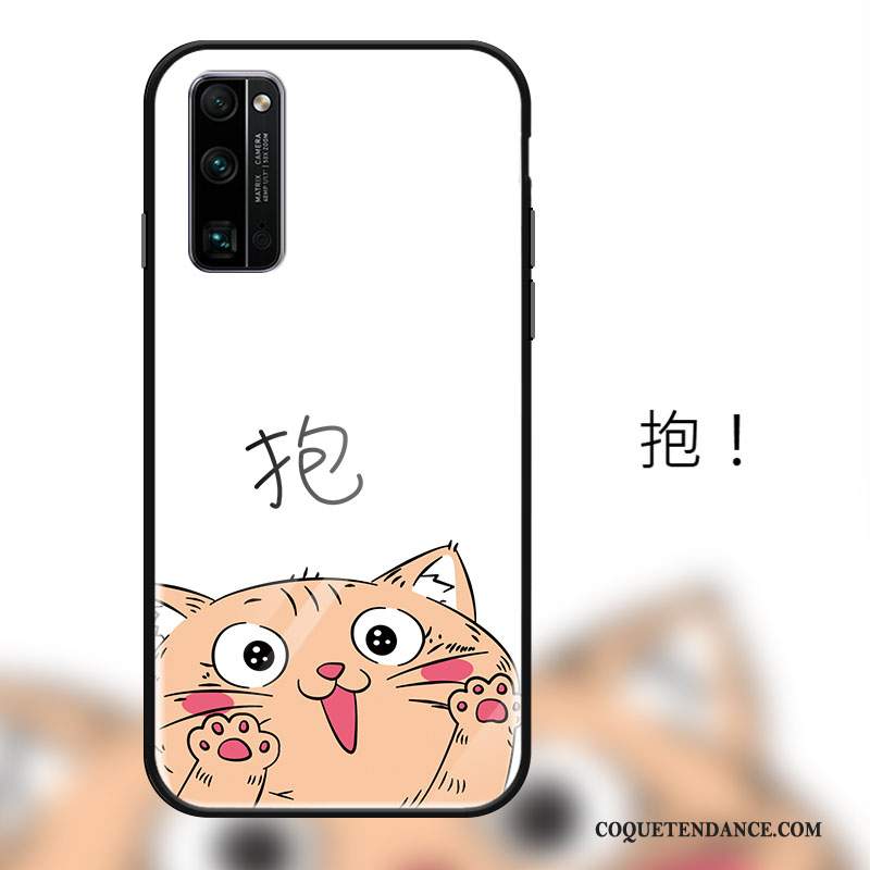 Honor 30 Pro Coque Chat Dessin Animé Protection Verre Miroir