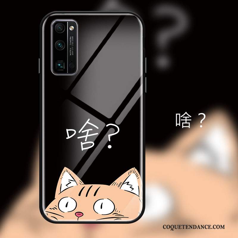 Honor 30 Pro Coque Chat Dessin Animé Protection Verre Miroir