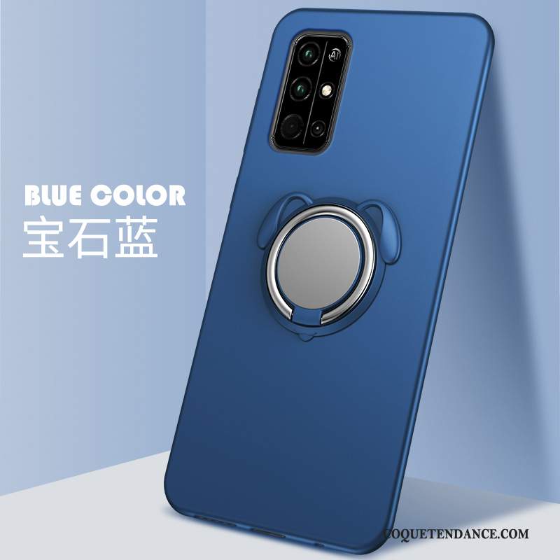 Honor 30s Coque À Bord Bleu Délavé En Daim Protection