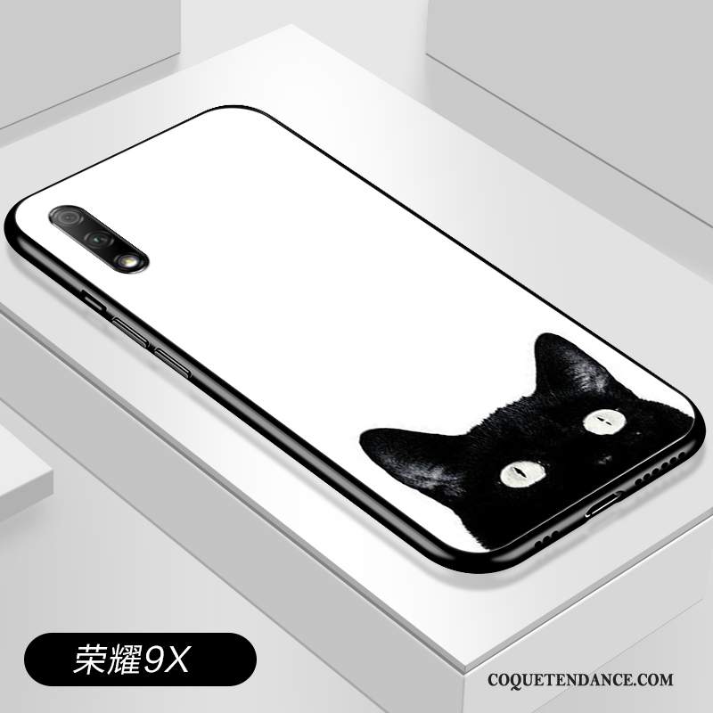 Honor 9x Coque Chat Incassable Personnalité Clair Blanc