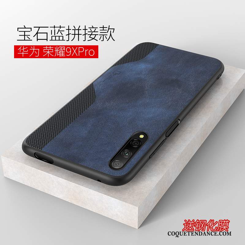 Honor 9x Pro Coque Modèle Fleurie Étui En Cuir Tissu Protection Nylon