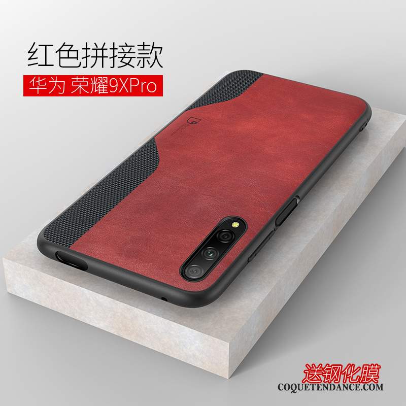 Honor 9x Pro Coque Modèle Fleurie Étui En Cuir Tissu Protection Nylon