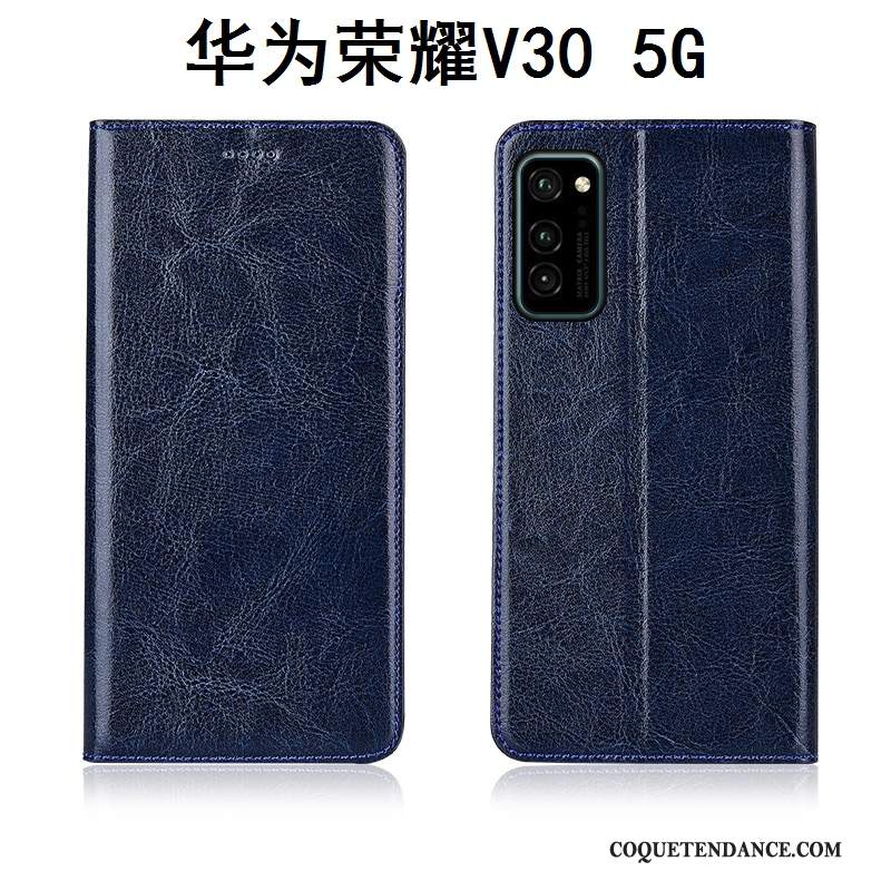 Honor View30 Coque Cuir Véritable Étui De Téléphone Incassable Nouveau