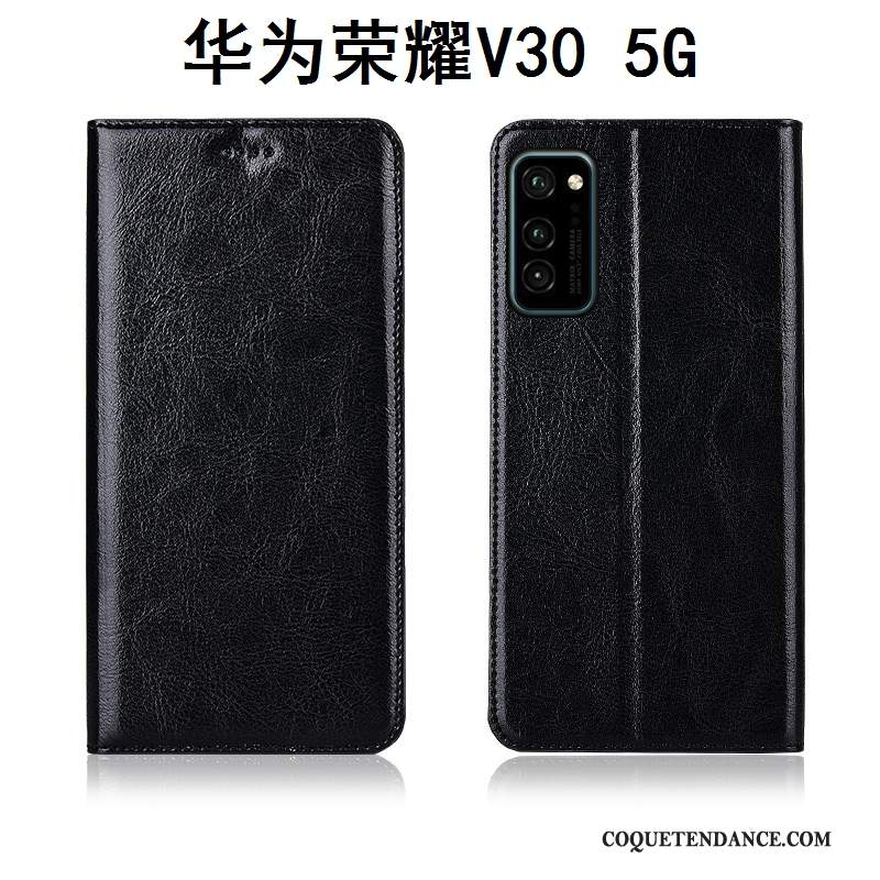 Honor View30 Coque Cuir Véritable Étui De Téléphone Incassable Nouveau