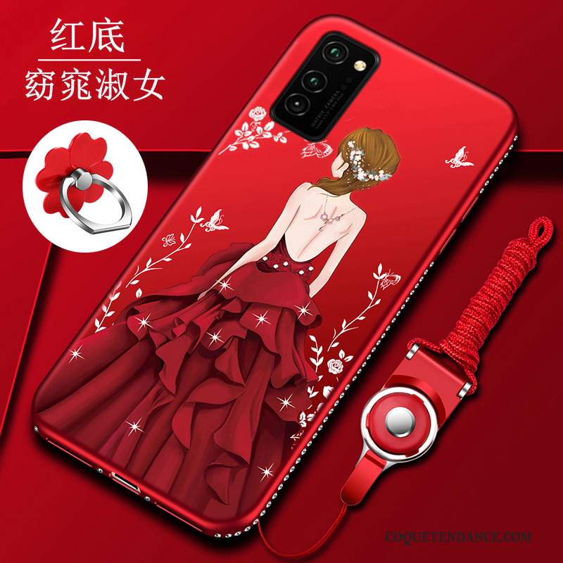 Honor View30 Coque Délavé En Daim Coque De Téléphone Marque De Tendance Net Rouge