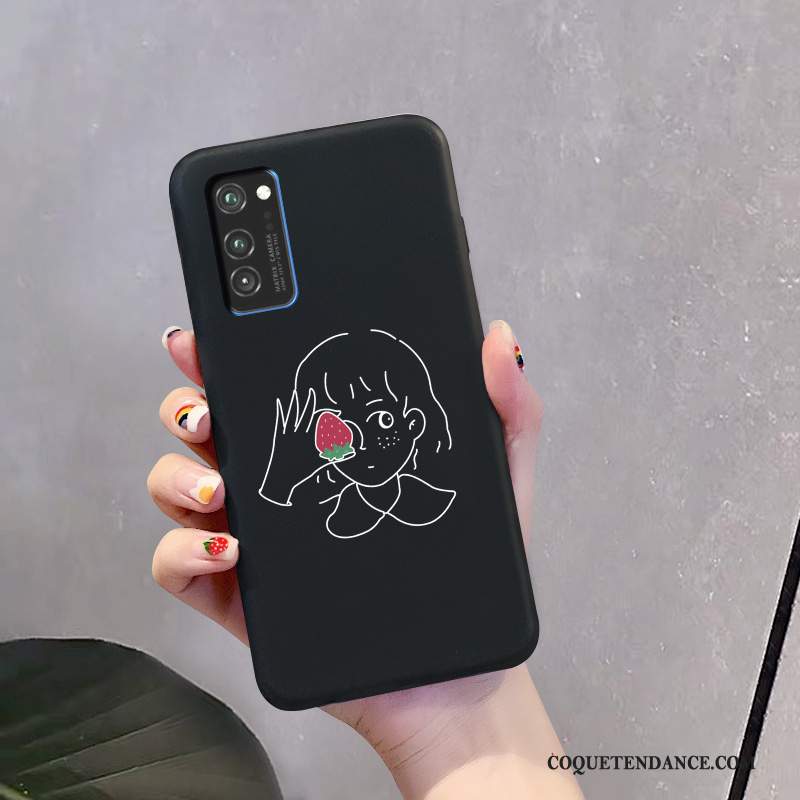 Honor View30 Coque Simple Rose Net Rouge Amoureux