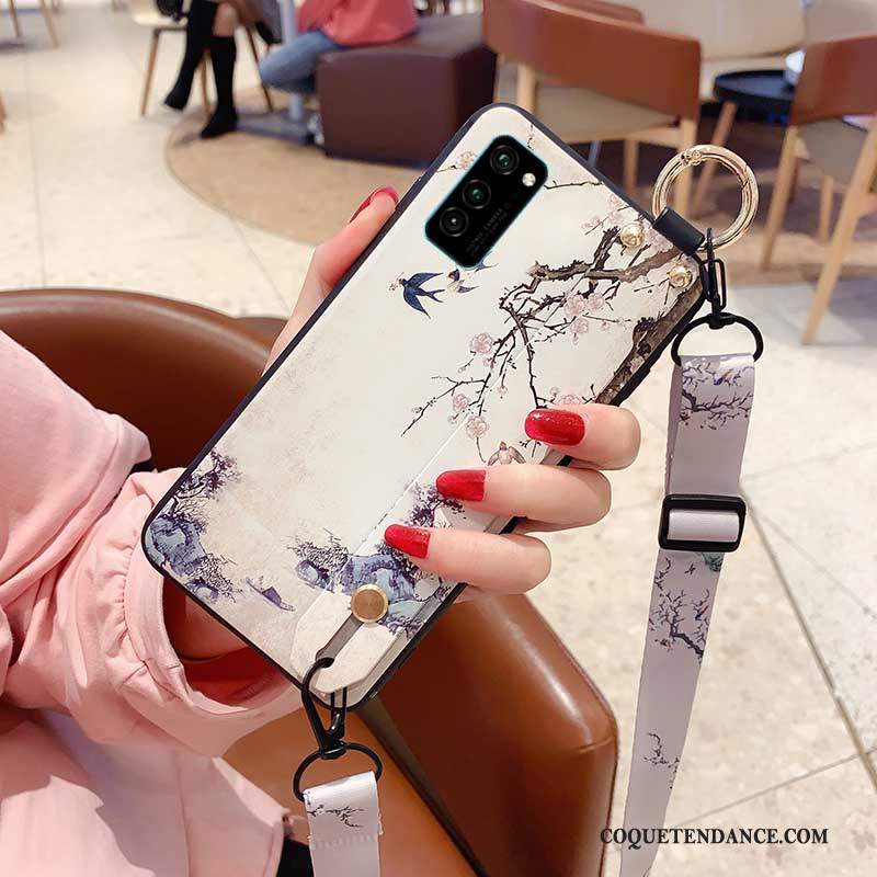 Honor View30 Coque Support Créatif Protection Délavé En Daim Étui