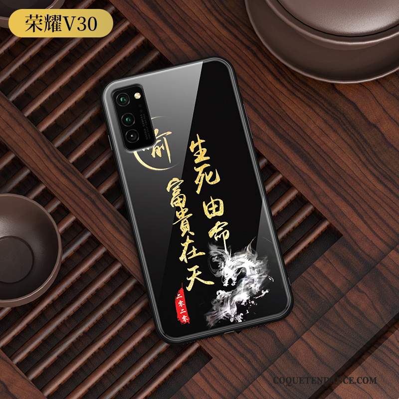 Honor View30 Coque Étui Style Chinois Créatif Lumineuses Personnalité