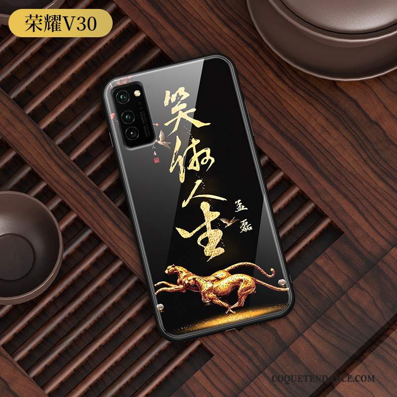 Honor View30 Coque Étui Style Chinois Créatif Lumineuses Personnalité