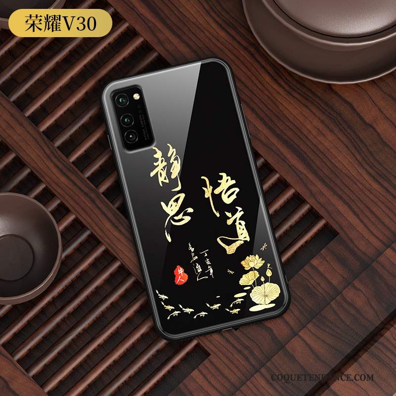 Honor View30 Coque Étui Style Chinois Créatif Lumineuses Personnalité