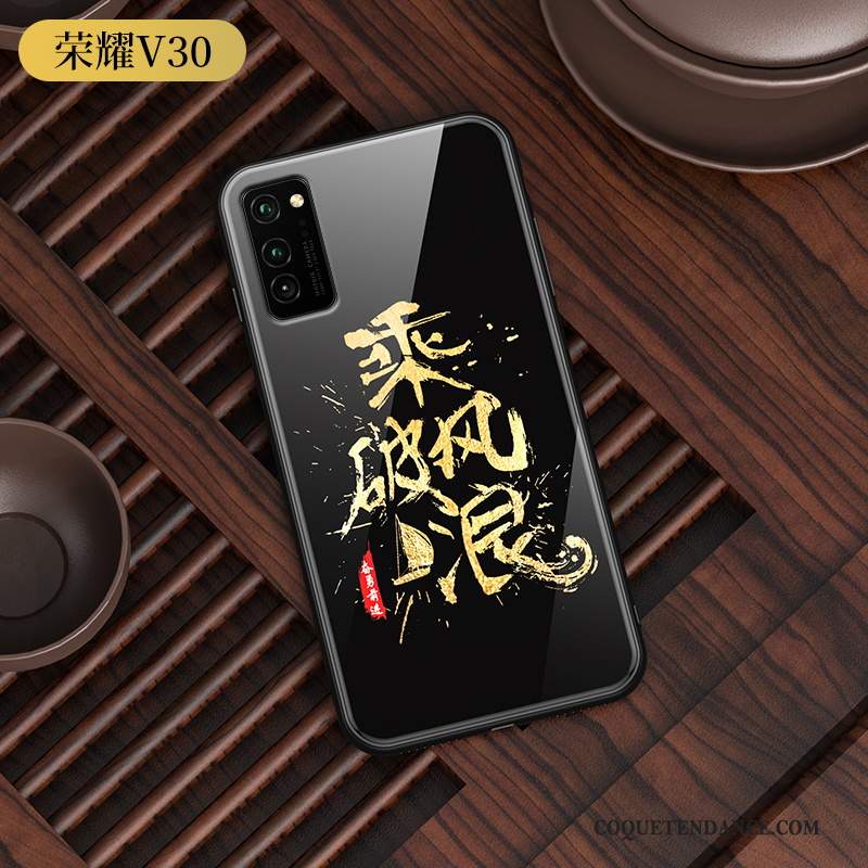 Honor View30 Coque Étui Style Chinois Créatif Lumineuses Personnalité