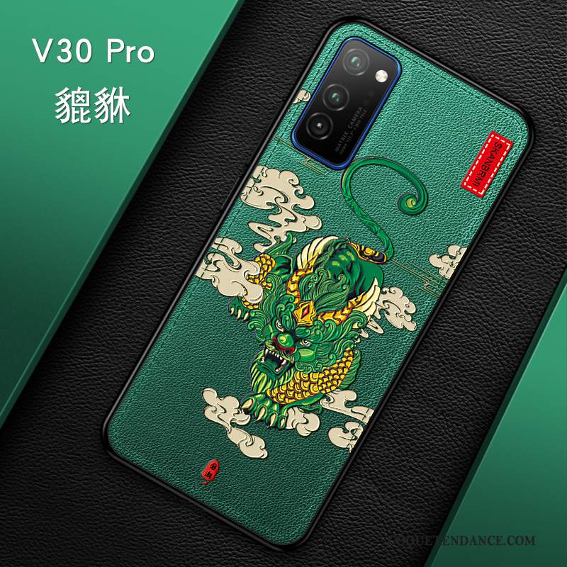 Honor View30 Pro Coque Incassable Gaufrage Personnalité Vintage Protection