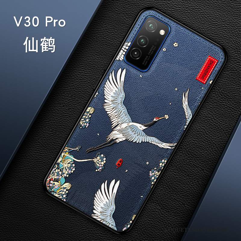 Honor View30 Pro Coque Incassable Gaufrage Personnalité Vintage Protection