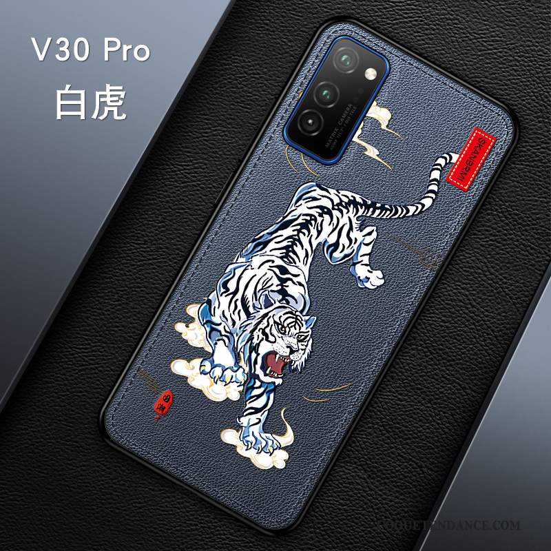 Honor View30 Pro Coque Incassable Gaufrage Personnalité Vintage Protection