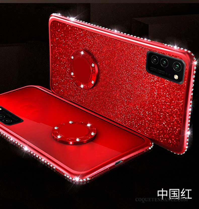 Honor View30 Pro Coque Incassable Protection Silicone Rouge