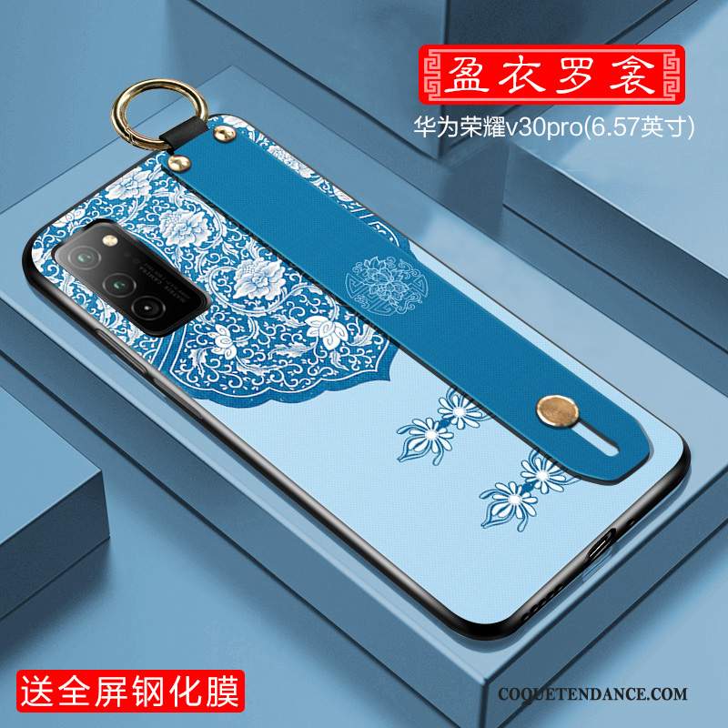 Honor View30 Pro Coque Protection Tout Compris Étui Violet Style Chinois