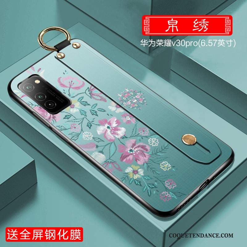 Honor View30 Pro Coque Protection Tout Compris Étui Violet Style Chinois