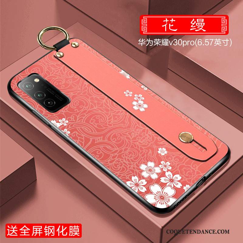 Honor View30 Pro Coque Protection Tout Compris Étui Violet Style Chinois