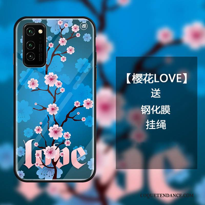 Honor View30 Pro Coque Sakura De Téléphone Verre Incassable Étui