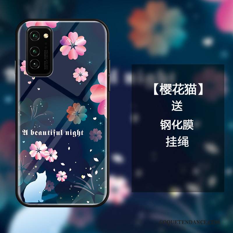 Honor View30 Pro Coque Sakura De Téléphone Verre Incassable Étui