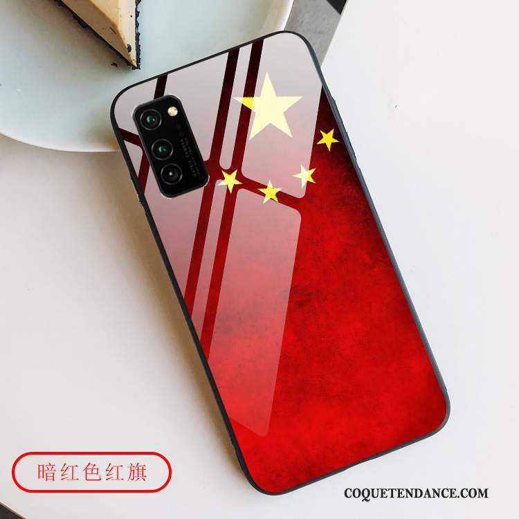 Honor View30 Pro Coque Verre Protection Style Chinois Blanc Étui