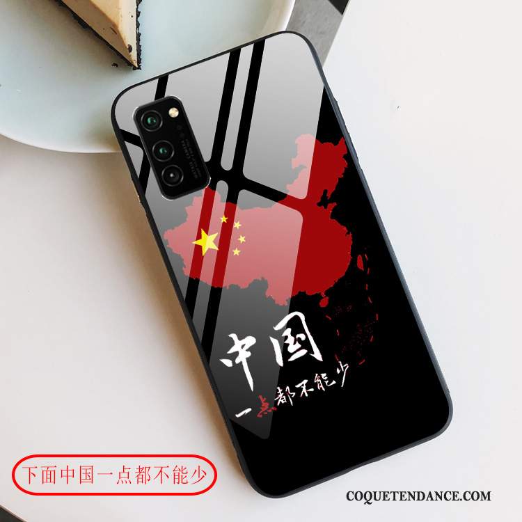 Honor View30 Pro Coque Verre Protection Style Chinois Blanc Étui