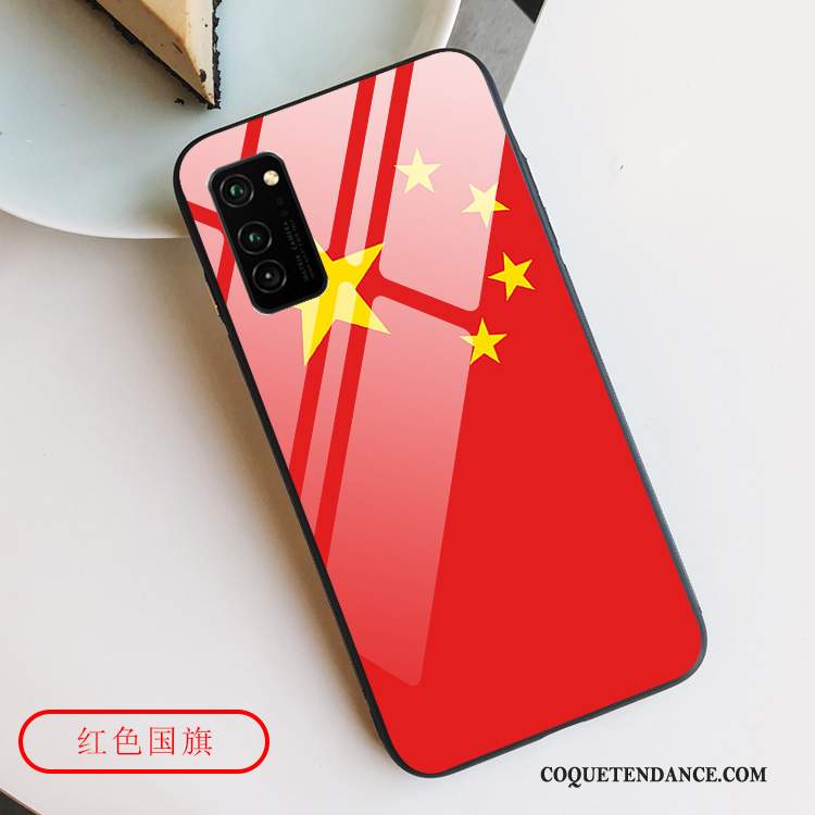 Honor View30 Pro Coque Verre Protection Style Chinois Blanc Étui