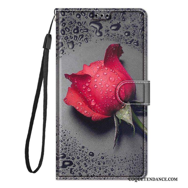 Housse Samsung Galaxy M23 5G Roses avec Lanière