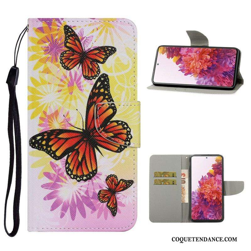 Housse Samsung Galaxy S20 FE Papillons et Fleurs d'Été
