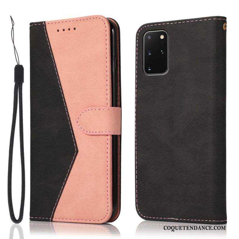 Housse Samsung Galaxy S20 Plus / S20 Plus 5G Simili Cuir Bicolore Triangle