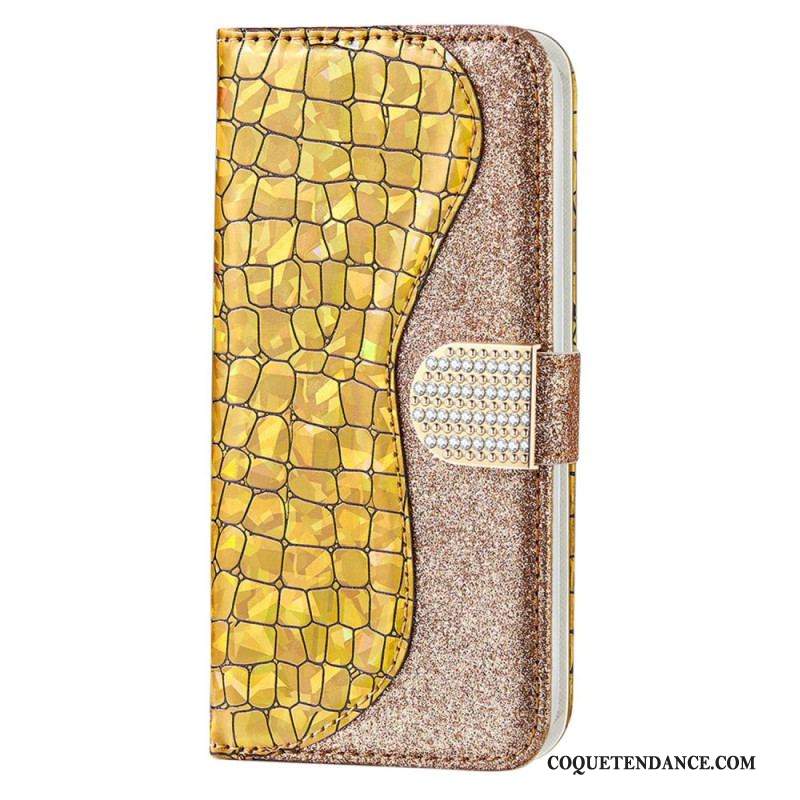 Housse Samsung Galaxy S23 5G Croco Diamants