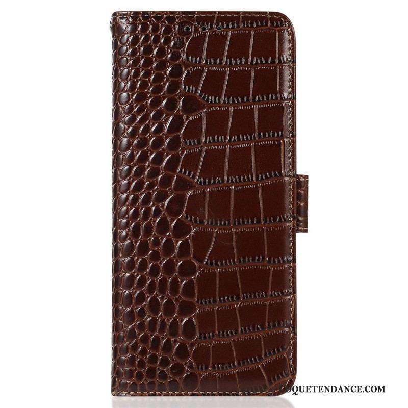 Housse Samsung Galaxy S23 Style Crocodile RFID