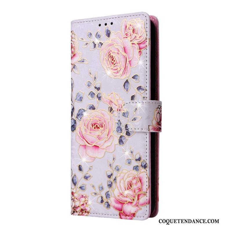 Housse Samsung Galaxy S24 FE blocage RFID Fleurettes