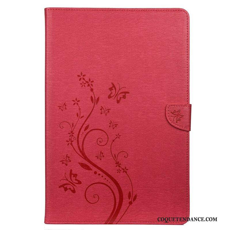 Housse Samsung Galaxy Tab S8 Plus / S7 Plus Papillons Floraux