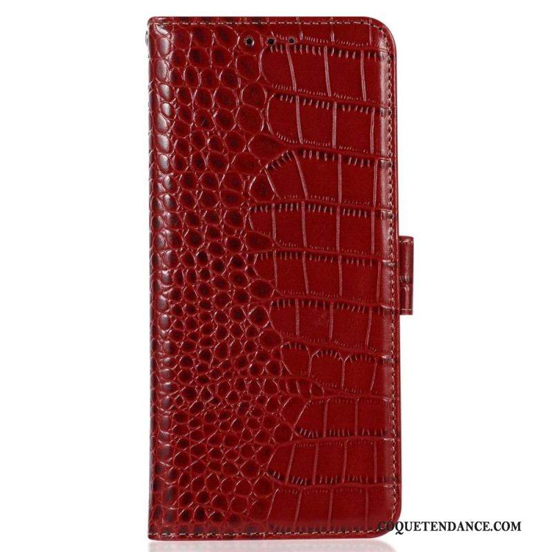 Housse Xiaomi Redmi Note 12/Poco X5 5G Style Crocodile RFID