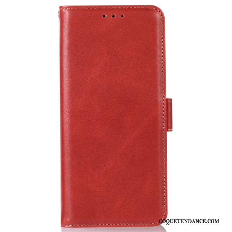 Housse Xiaomi Redmi Note 12/Poco X5 Véritable Cuir Fonction RFID