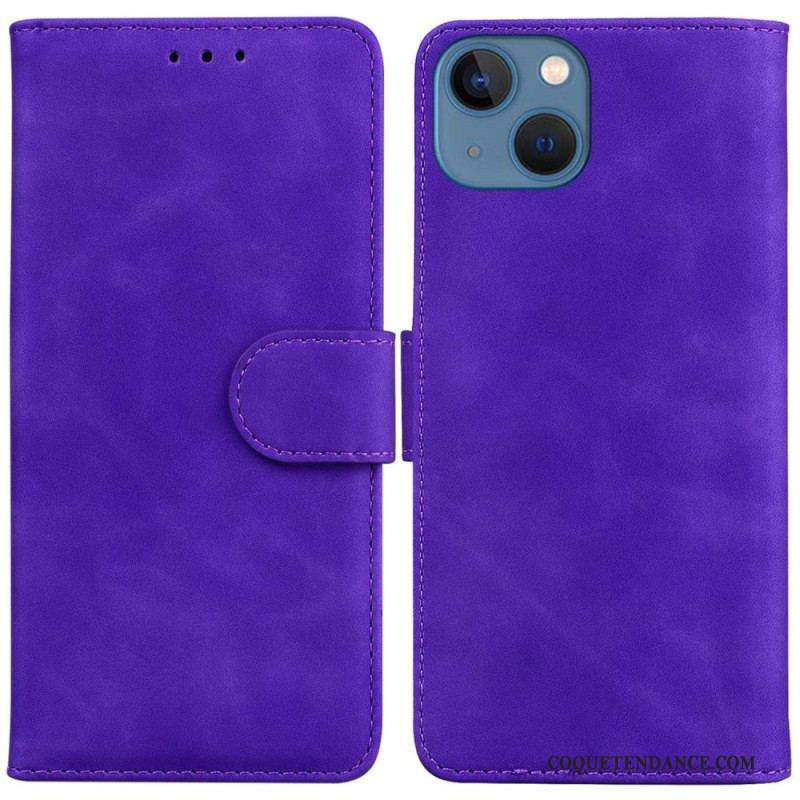 Housse iPhone 14 Plus Style Cuir Couture