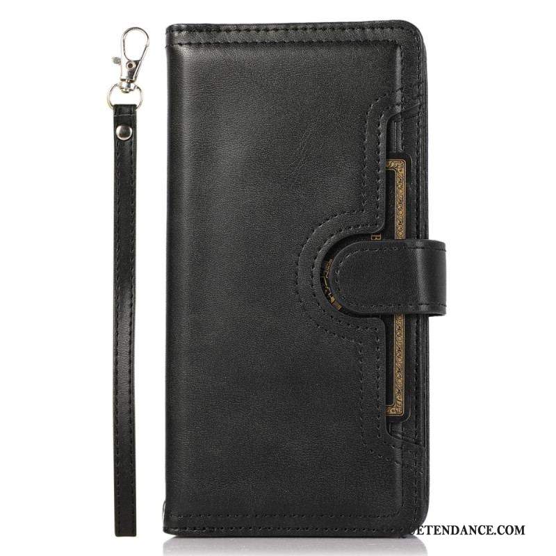 Housse iPhone 15 Plus Multi-Cartes et Pochette Frontale