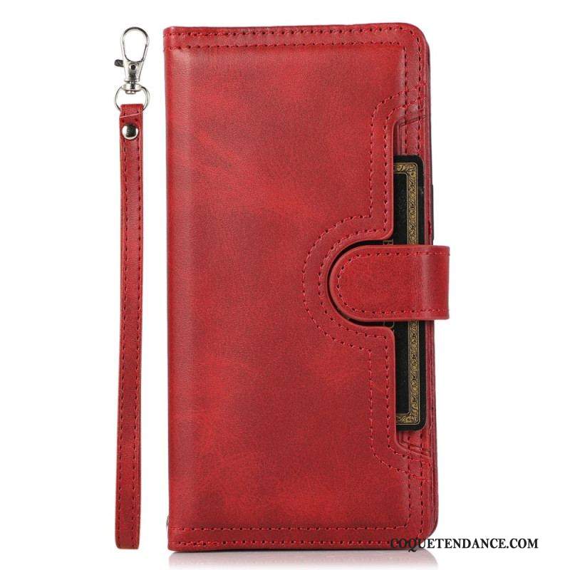 Housse iPhone 15 Plus Multi-Cartes et Pochette Frontale