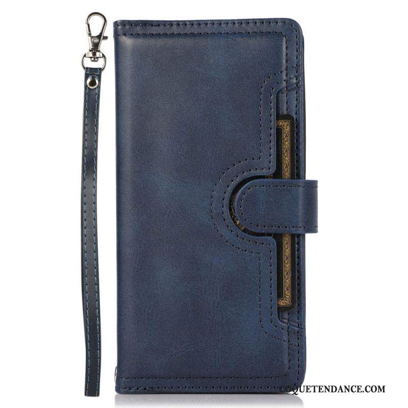 Housse iPhone 15 Plus Multi-Cartes et Pochette Frontale