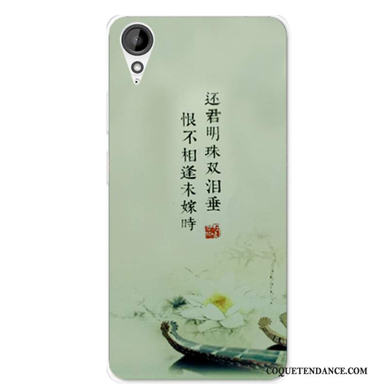 Htc Desire 825 Coque Silicone Blanc Style Chinois Protection De Téléphone