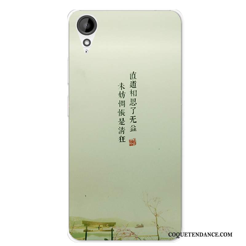 Htc Desire 825 Coque Silicone Blanc Style Chinois Protection De Téléphone