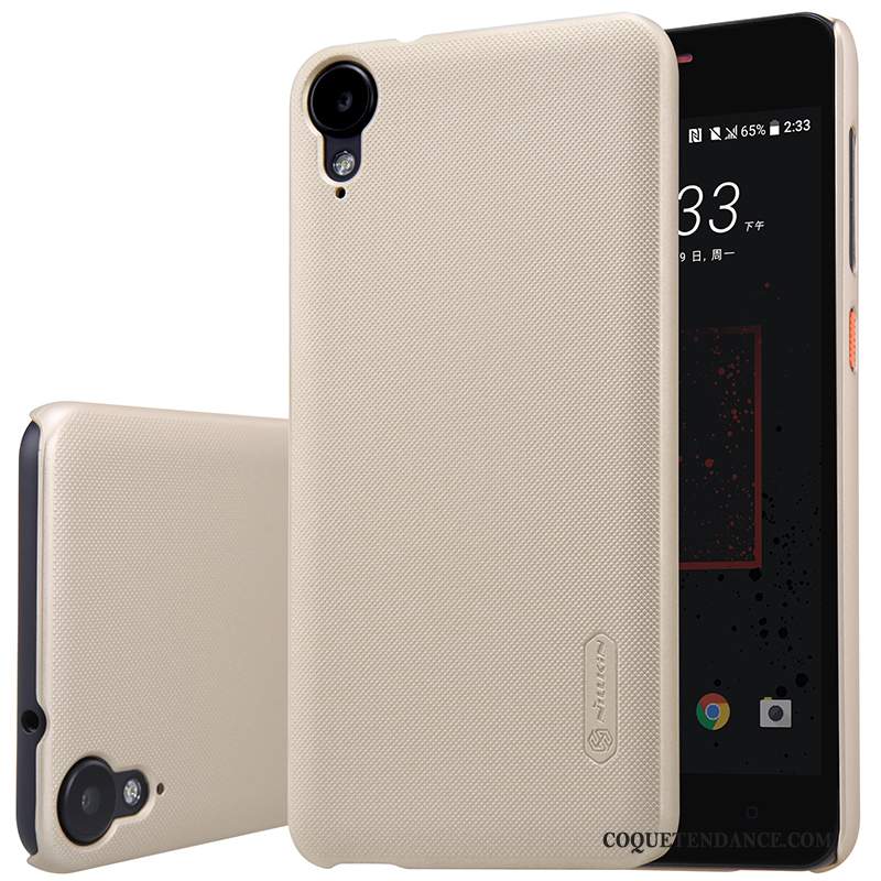 Htc Desire 825 Coque Étui Blanc Incassable Protection Délavé En Daim