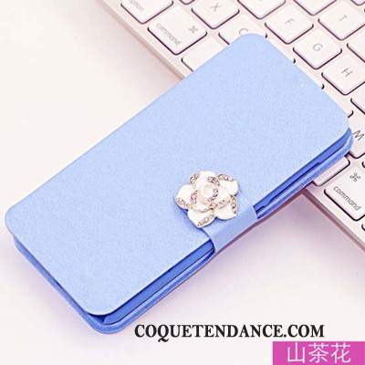 Htc One A9s Coque Clamshell Étui En Cuir Bleu Protection De Téléphone